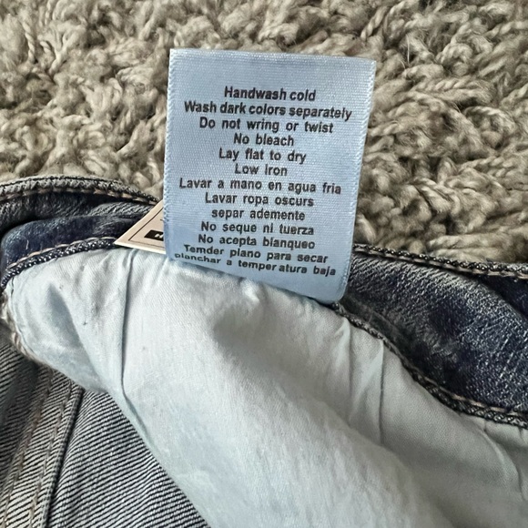 Judy Blue JB88259 High Rise Relaxed Fit Raw Hem Jeans in Medium Wash - Picture 7 of 12